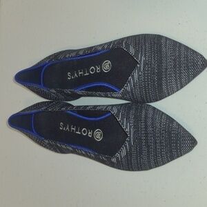 Rothy's The Point Gray Marled Comfort Textile Ballet Women’s Size 9.5